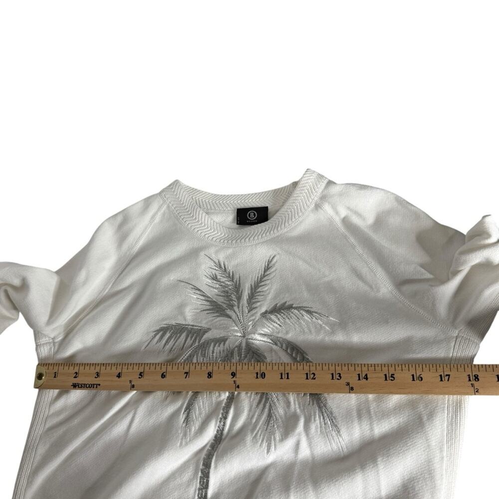 Bogner‎ Embroidered Palm Tree White Pullover Sweatshirt Women's US XS - Picture 7 of 10